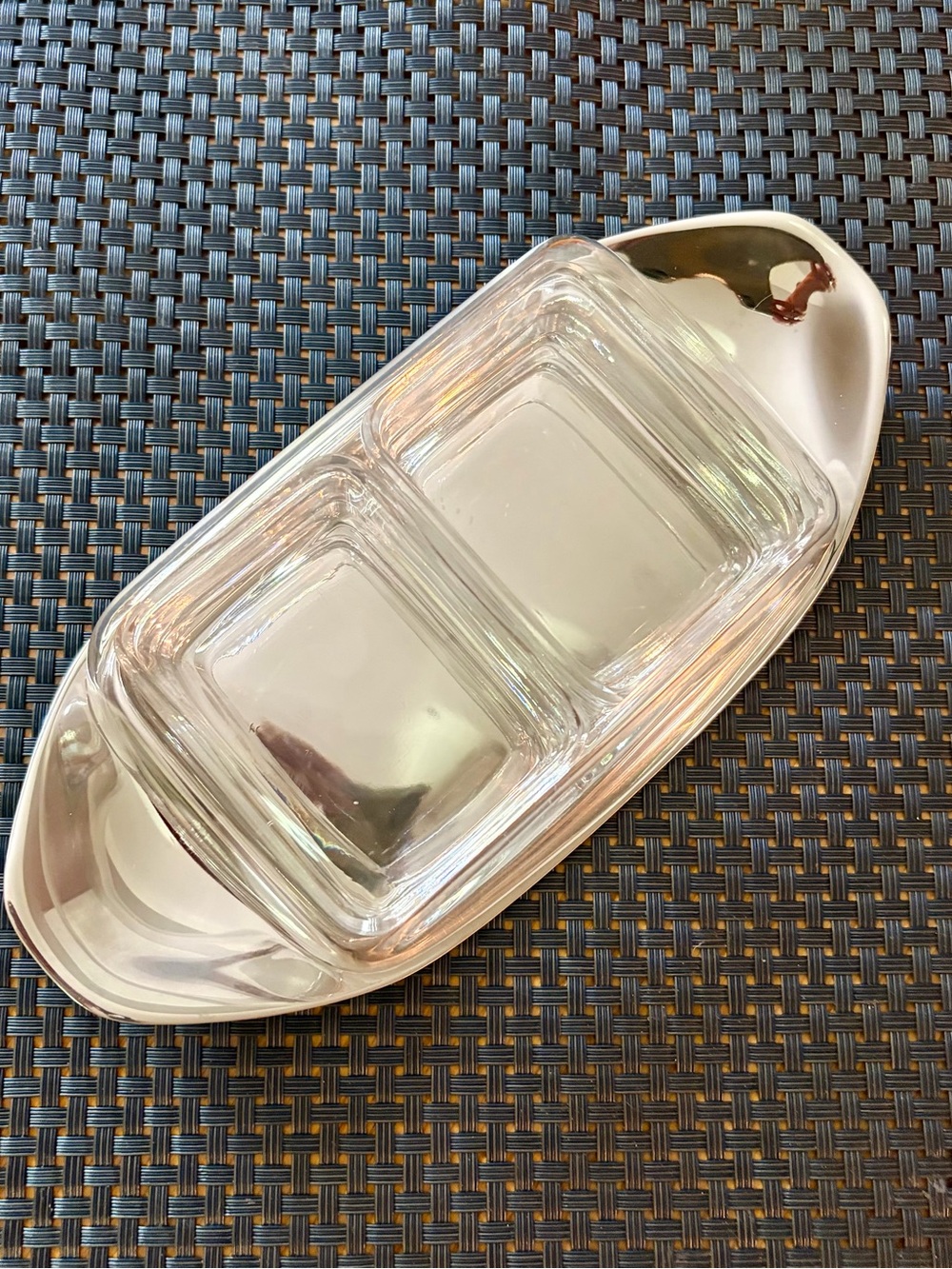 Vintage WMF Condiment Server with Stainless Steel tray and Cover.